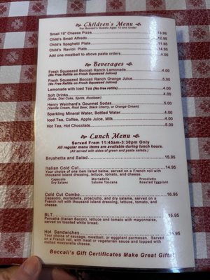 Menu photo 1 Boccali's Pizza & Pasta Ojai, CA Menu photo 1 Boccali's Pizza & Pasta Ojai, CA