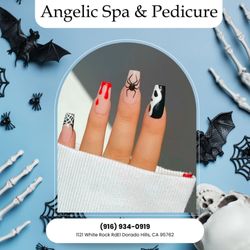 Angelic Spa Pedicure - Which spooky style is calling your name? Comment below and book your spot!