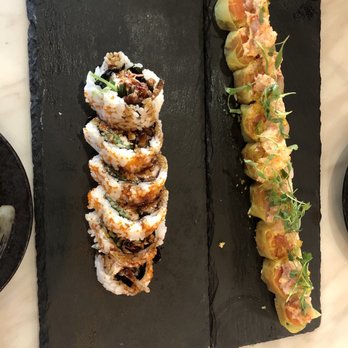 Fujiya - spider roll (left) & sakura roll (right) - Japanese Near Me - Elk Grove, California