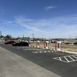 tesla supercharger - 16 chargers