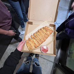 Tinder's Pizza - Stuffed Garlic Breadsticks!  look how good that looks