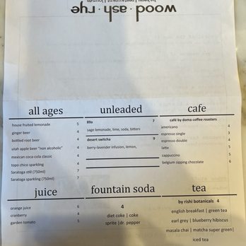 Wood Ash Rye - Breakfast menu - New American Near Me - St. George, Utah Wood Ash Rye - Breakfast menu - New American Near Me - St. George, Utah
