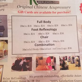 Relax Reflexology - Price List - Reflexology Near Me - Albuquerque, New Mexico