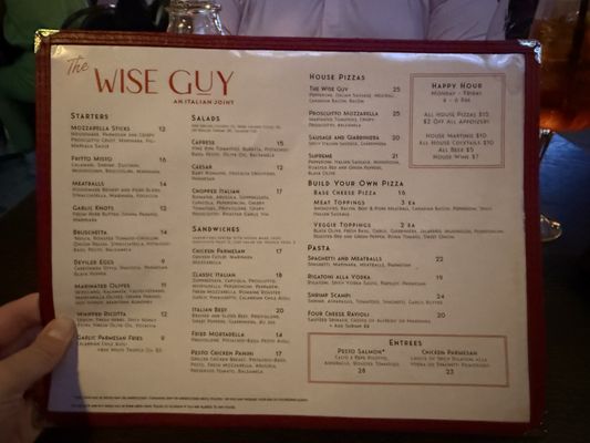 Menu photo 3 The Wise Guy Kansas City, MO