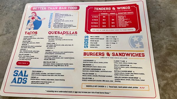 Menu photo 3 Tin Roof St. Louis, MO