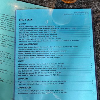 The Shady Llama - Beer menu - Beer Gardens Near Me - Wimberley, Texas The Shady Llama - Beer menu - Beer Gardens Near Me - Wimberley, Texas