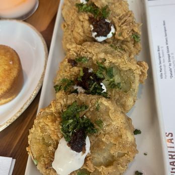 Haywire - Fried green tomatoes - New American Near Me - Austin, Texas
