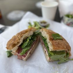 Piccadilly Grace - Prosciutto and Brie in ciabatta delish!