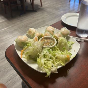 Thai Cuisine - Spring rolls were dominated by lettuce a few pieces of bland/tasteless shrimp. - Thai Near Me - Merced, California