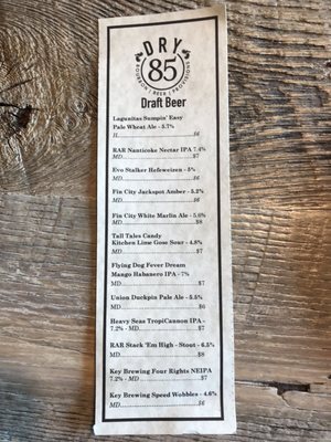 Menu photo 5 DRY 85 OC Ocean City, MD Menu photo 5 DRY 85 OC Ocean City, MD