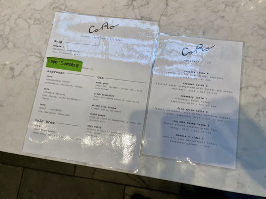 Menu photo 2 CoRo Coffee Room Berkeley, CA