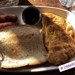 Cinnamon - Ham & Parmesan Omelette with Sausages, Bacon & Toast