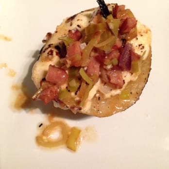 R Kitchen - Drunken potato with goat cheese and leek compote. - New American Near Me - Charleston, South Carolina R Kitchen - Drunken potato with goat cheese and leek compote. - New American Near Me - Charleston, South Carolina