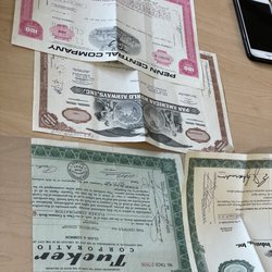 Los Angeles City College - Old stock certificates from Accounting 1 -Professor Rinetti's class