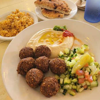 Tal's Hummus - Falafel platter with couscous instead of fries - Falafel Near Me - New Orleans, Louisiana Tal's Hummus - Falafel platter with couscous instead of fries - Falafel Near Me - New Orleans, Louisiana