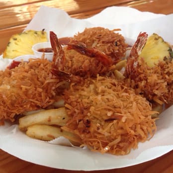 Island Chef - The $20 coconut shrimp may seem expensive, but it comes with a game: you have to dig through the batter to find the shrimp! - Seafood Near Me - Hana, Hawaii Island Chef - The $20 coconut shrimp may seem expensive, but it comes with a game: you have to dig through the batter to find the shrimp! - Seafood Near Me - Hana, Hawaii