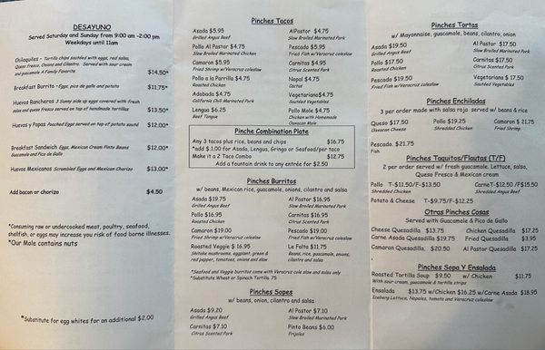 Menu photo 1 Pinches Tacos Culver City, CA Menu photo 1 Pinches Tacos Culver City, CA