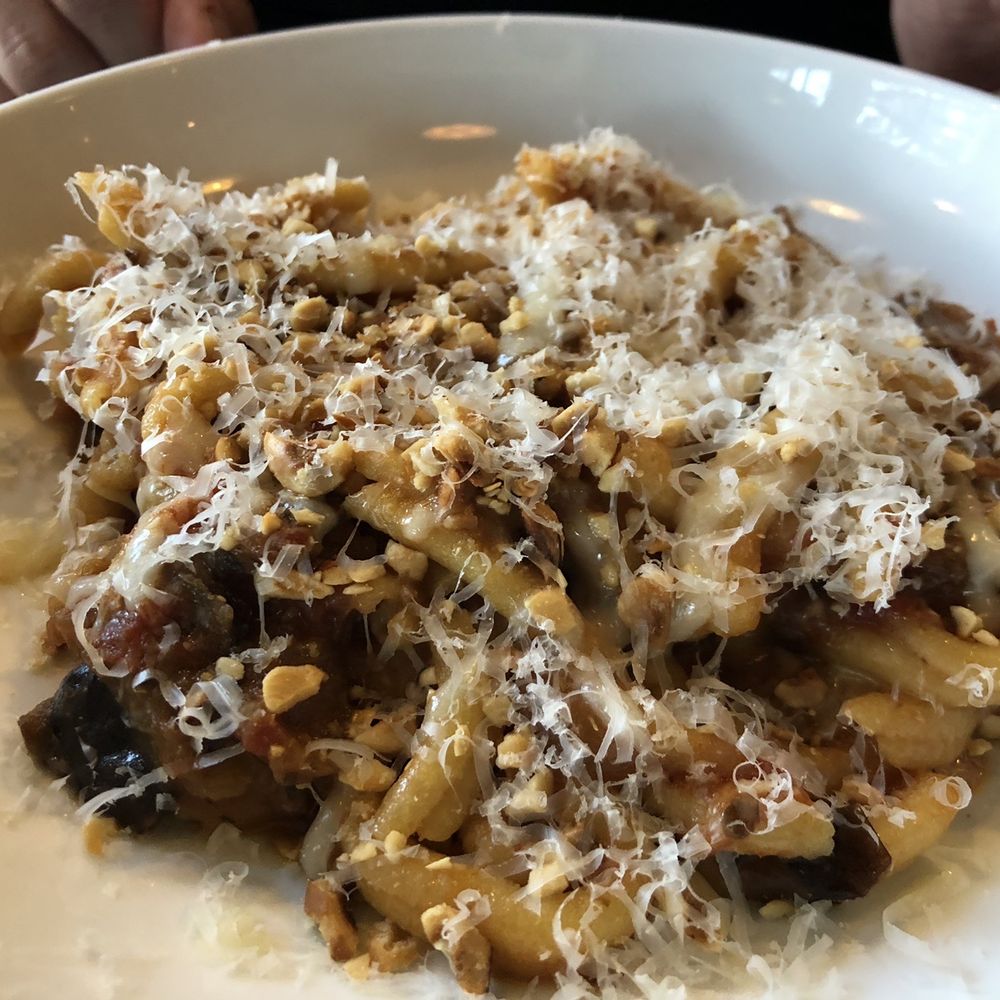 Inizio - Casarecce melanzana: smoky eggplant goodness - Italian Near Me - Buffalo, New York Inizio - Casarecce melanzana: smoky eggplant goodness - Italian Near Me - Buffalo, New York