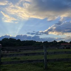 20/20 Horsemanship - Beautiful rays over the farm in Leesburg.