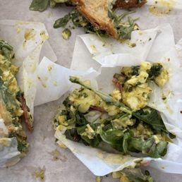Disgusting sandwich. Wet, watery egg salad.