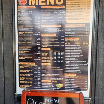 Shake My Burgers - a menu on a board - Burgers Near Me - Cave City,, Kentucky