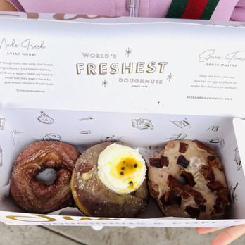 Sidecar Doughnuts & Coffee - Old Fashion, Passion Fruit Pavlova, Maple Bacon - Donuts Near Me - Costa Mesa, California Sidecar Doughnuts & Coffee - Old Fashion, Passion Fruit Pavlova, Maple Bacon - Donuts Near Me - Costa Mesa, California