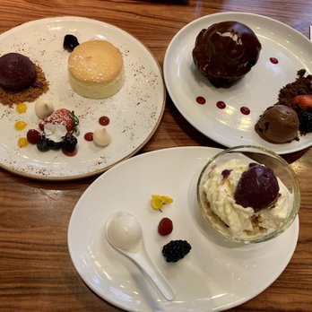 Morimoto - Jasmine Panna Cotta, Fiery Chocolate Tart, and Chilled Cheesecake Soufflé - Japanese Near Me - Las Vegas, Nevada Morimoto - Jasmine Panna Cotta, Fiery Chocolate Tart, and Chilled Cheesecake Soufflé - Japanese Near Me - Las Vegas, Nevada