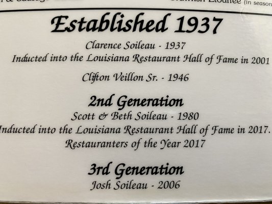 Menu photo 3 Soileau's Dinner Club Opelousas, LA Menu photo 3 Soileau's Dinner Club Opelousas, LA