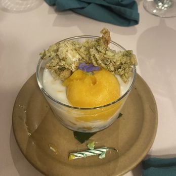 Jo's Modern Thai - Sweet Blue Sticky Rice & Mango Sorbet (V)(GF) - Thai Near Me - Oakland, California Jo's Modern Thai - Sweet Blue Sticky Rice & Mango Sorbet (V)(GF) - Thai Near Me - Oakland, California