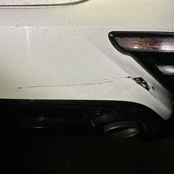 Mobile Bumper & Dent repair - Kia rear bumper before Rick's repair job - Mobile Dent Repair Near Me