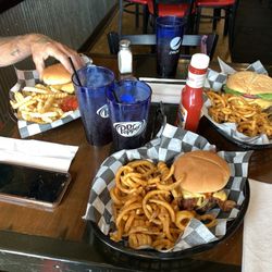 Wimpy's - Whimsy jr on the left. Midwest burger in the middle and idk what the one on the right is but it's a whole pound!!!