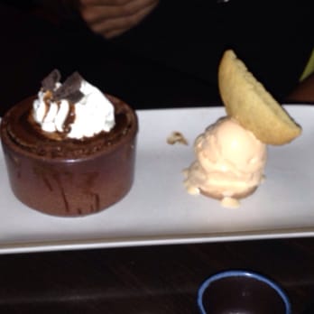 Japengo - Molten lava cake w/ ice cream, good but I've had better. - Asian Fusion Near Me - Lahaina, Hawaii