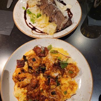 The Embers - Both from the Shareable Menu. Beef Short Ribs with delicious potatoes along with Shrimp & Grits (Shrimp dish was recommended). - Cocktail Bars Near Me - Blowing Rock, North Carolina The Embers - Both from the Shareable Menu. Beef Short Ribs with delicious potatoes along with Shrimp & Grits (Shrimp dish was recommended). - Cocktail Bars Near Me - Blowing Rock, North Carolina