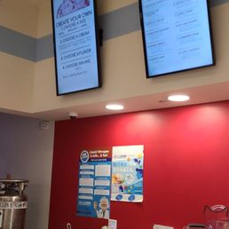 Menu for signature ice cream flavors