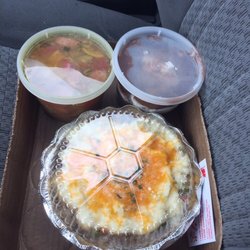 Carrie's Island Produce - Shepard's pie, sausage and squash soup, and some chocolate concoction to die for! All were fantastic, and under $20 can't beat it