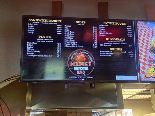 Menu photo 2 Moonie's Texas Barbecue Flowery Branch, GA