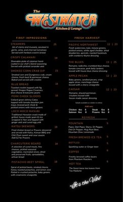 Menu photo 5 The Westwater Kitchen and Lounge Olympia, WA Menu photo 5 The Westwater Kitchen and Lounge Olympia, WA