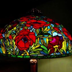 Luminosity Stained Glass Studio - Oriental Poppy floor lamp