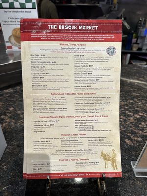 Menu photo 1 The Basque Market Boise, ID Menu photo 1 The Basque Market Boise, ID