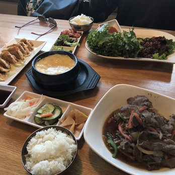 Korea House - The meal for two. Sam gyup sal and bulgogi. Came with everything you see. - Korean Near Me - Cleveland, Ohio Korea House - The meal for two. Sam gyup sal and bulgogi. Came with everything you see. - Korean Near Me - Cleveland, Ohio