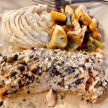 Bella Italia - Grilled salmon with a lemon caper sauce. Melt in your mouth! - Italian Near Me - Modesto, California