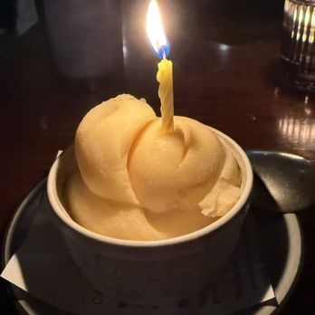 Trani's Dockside Station - Peach sorbet - Seafood Near Me - San Pedro, California Trani's Dockside Station - Peach sorbet - Seafood Near Me - San Pedro, California