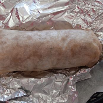 High Desert Tacos - Lengua burrito is filled with rice and a lot of meat but very little beans. Not the best tasting anyway. - Tacos Near Me - Hesperia , California