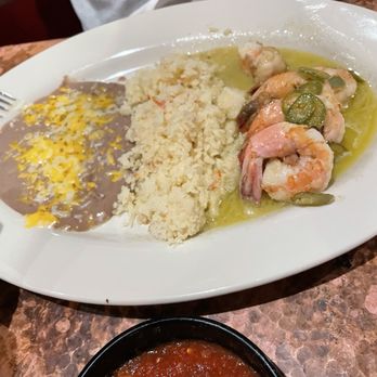 La Loma - Tequila Shrimp with refried beans instead of black beans. - Tex-Mex Near Me - Parker, Colorado