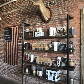 Crown Brew Coffee - Merchandise shelf...and I love the taxidermy! - Coffee & Tea Near Me - Marion, Illinois