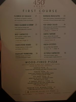 Menu photo 4 450 Gradi Coral Gables, FL Menu photo 4 450 Gradi Coral Gables, FL
