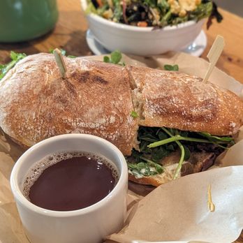 Brider - French dip with side salad - New American Near Me - Denver, Colorado Brider - French dip with side salad - New American Near Me - Denver, Colorado