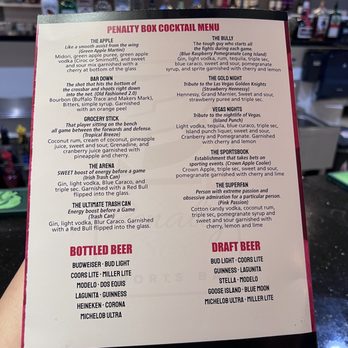 Penalty Box - Menu - Chicken Wings Near Me - Henderson, Nevada
