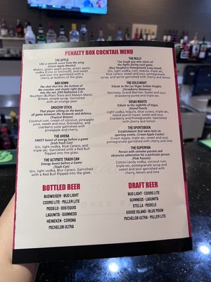 Menu photo 5 Penalty Box Henderson, NV