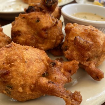 Coconuts - Conch fritters with a citrus dipping sauce - Seafood Near Me - Fort Lauderdale, Florida Coconuts - Conch fritters with a citrus dipping sauce - Seafood Near Me - Fort Lauderdale, Florida